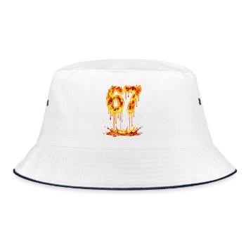 Six Seven Lava - Bucket Hat - Weiß/Navy - Vorne