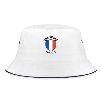 Grenoble Shield France - Bucket Hat - white/navy - Front
