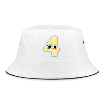 Quatre Kawaii Souriants - Bob - blanc/marine - Devant