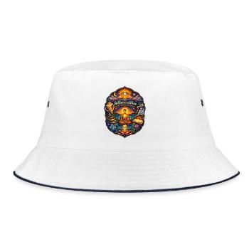 Stillness Within: Inner Light - Bucket Hat - white/navy - Front