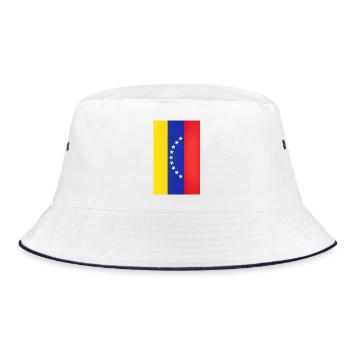 Venezuela Flag Arc Stars - Bucket Hat - white/navy - Front