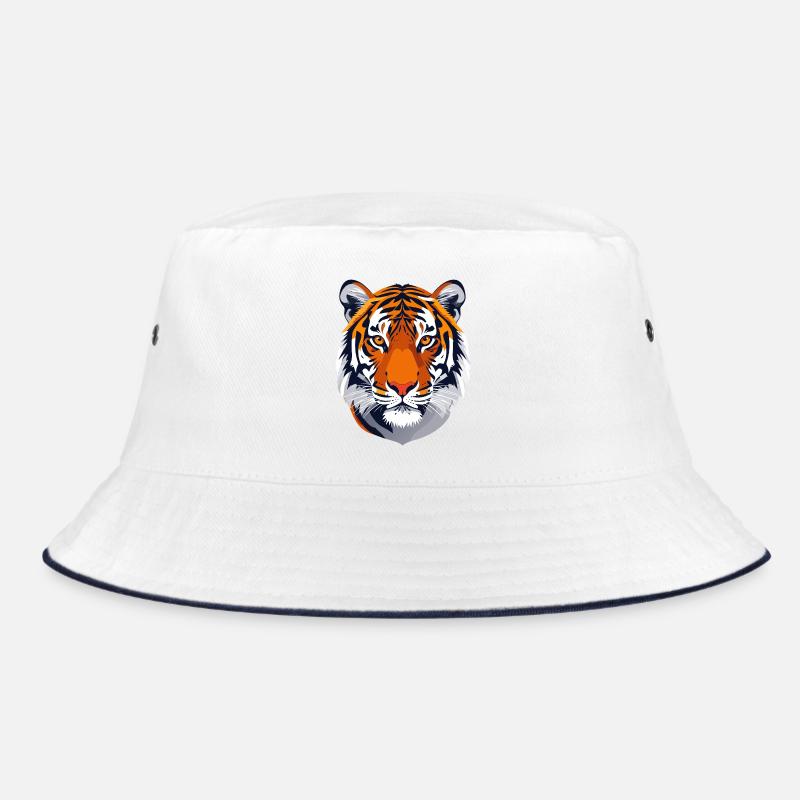 distinctive tiger face tiger head tiger motif Bucket Hat