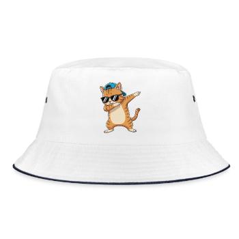 Dessin animé de lunettes de soleil pour chat à faire du dabing - Bob - blanc/marine - Devant