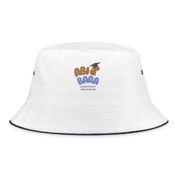 AbiBara 2026 Chillen bis zum Abschluss  - Bucket Hat - Weiß/Navy - Vorne