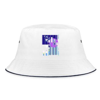 Love the Glitch - Bucket Hat - white/navy - Front