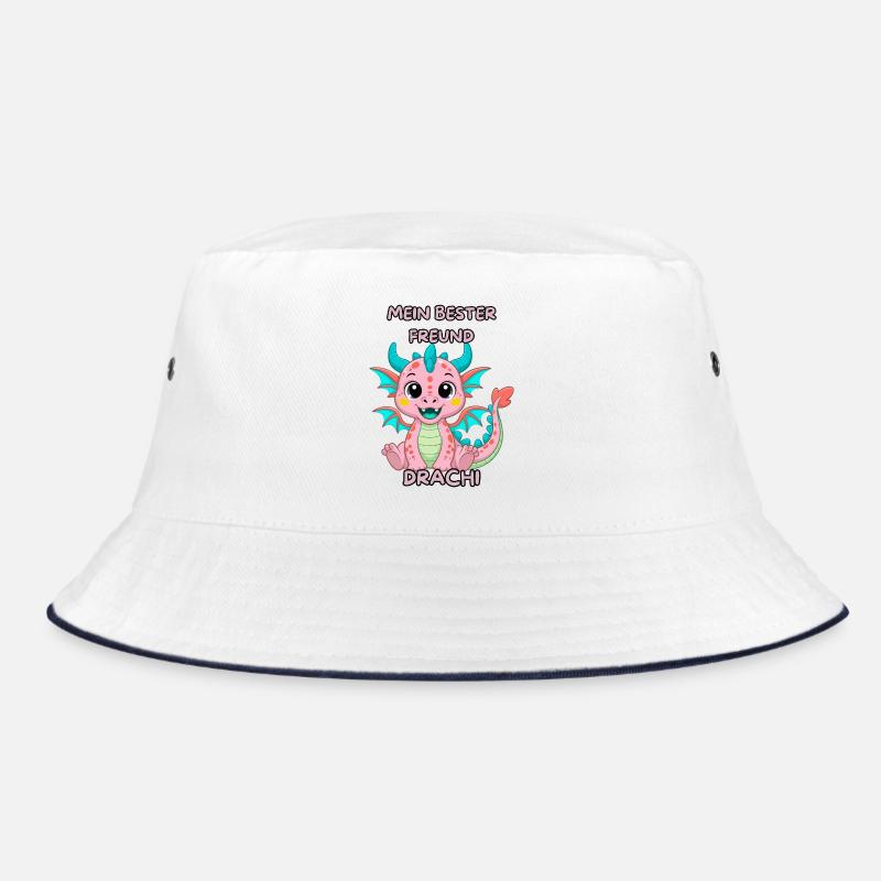 Mein bester Freund Drachi - Bucket Hat - Weiß/Navy