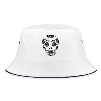 Tête de mort  - Bob - blanc/marine - Devant
