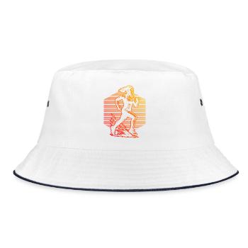 Running artwork for your outfit - Bucket Hat - white/navy - Front