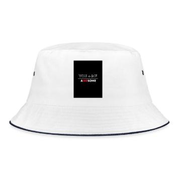 You Plus Me Awesome - Bucket Hat - white/navy - Front