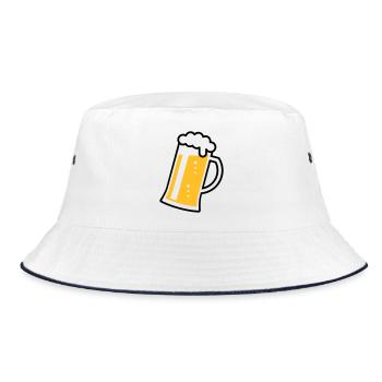 Maßkrug (bière / chope / verre à bière / R /// 2C) - Bob - blanc/marine - Devant