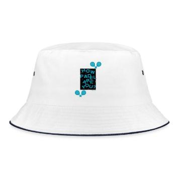 How Padel are you? - Bucket Hat - white/navy - Front
