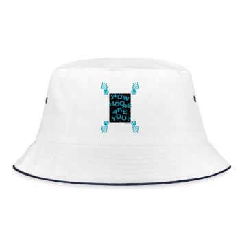 How Hops Are You – Basketball Wortwitz - Bucket Hat - white/navy - Front