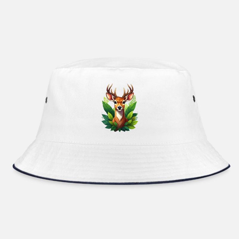 Ein Reh oder Hirsch im Wald Bucket Hat