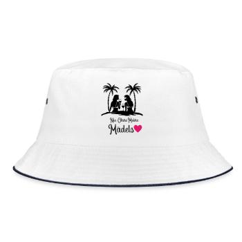 Never without my girls' heart - Bucket Hat - white/navy - Front