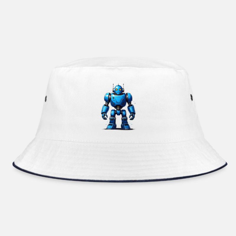 Blauer Roboter Bucket Hat