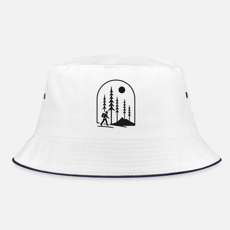 Nächtliche Wanderung im Wald Fans geschenkidee Bucket Hat