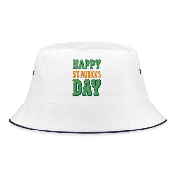 Joyeux Saint-Patrick Vert Orange - Bob - blanc/marine - Devant