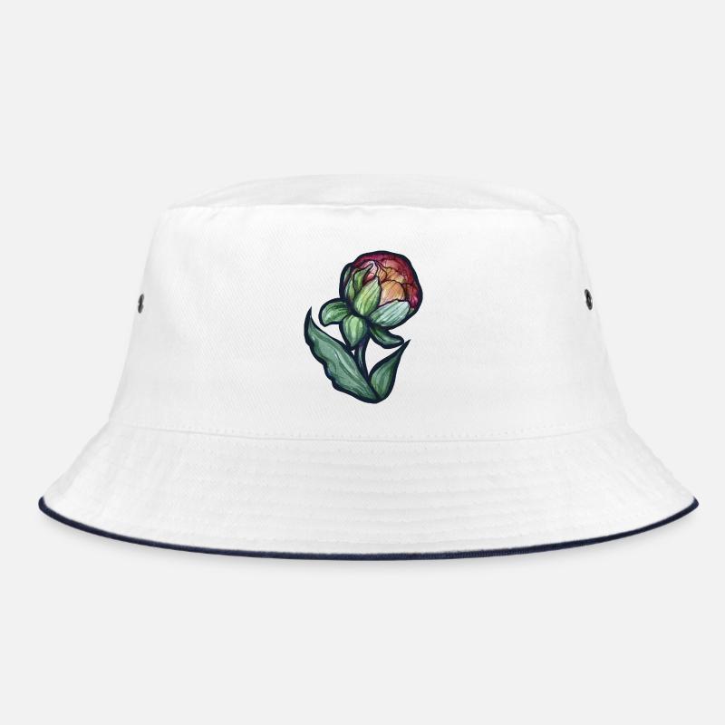 Watercolor Peony Bloom Bucket Hat