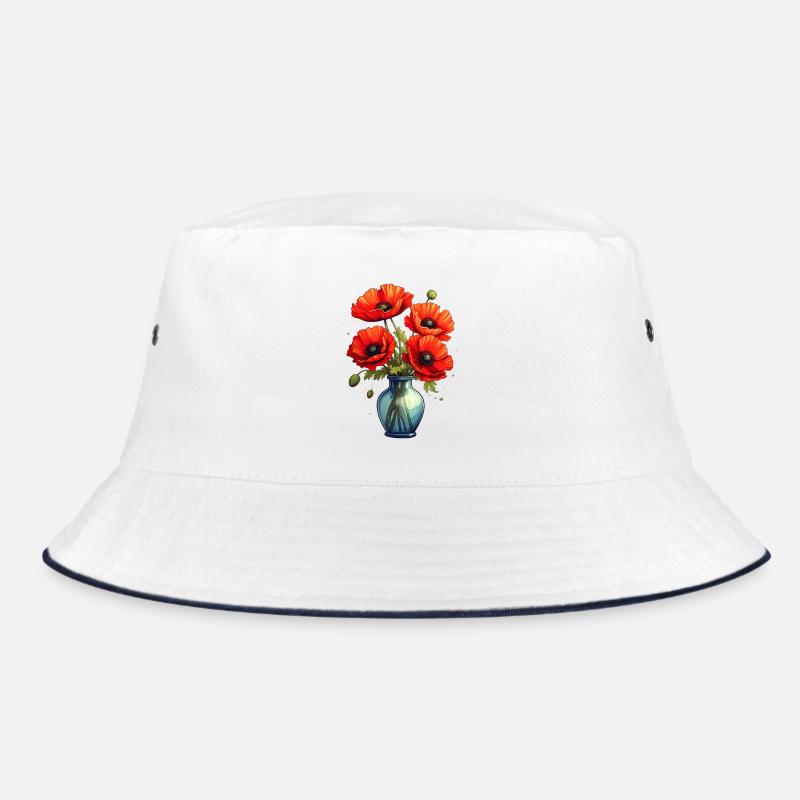 Vase mit Mohnblumen Bucket Hat