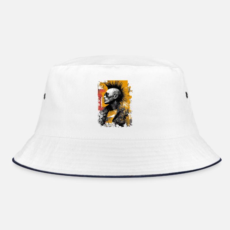 Punk with mohawk Bucket Hat