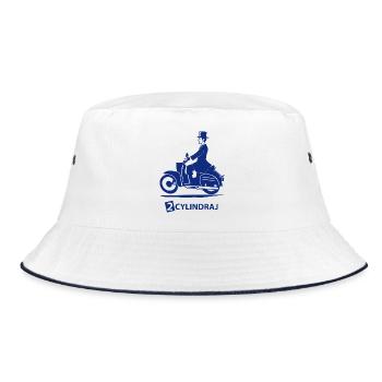 2 CYLINDRAJ - blue - - Bucket Hat - Weiß/Navy - Vorne