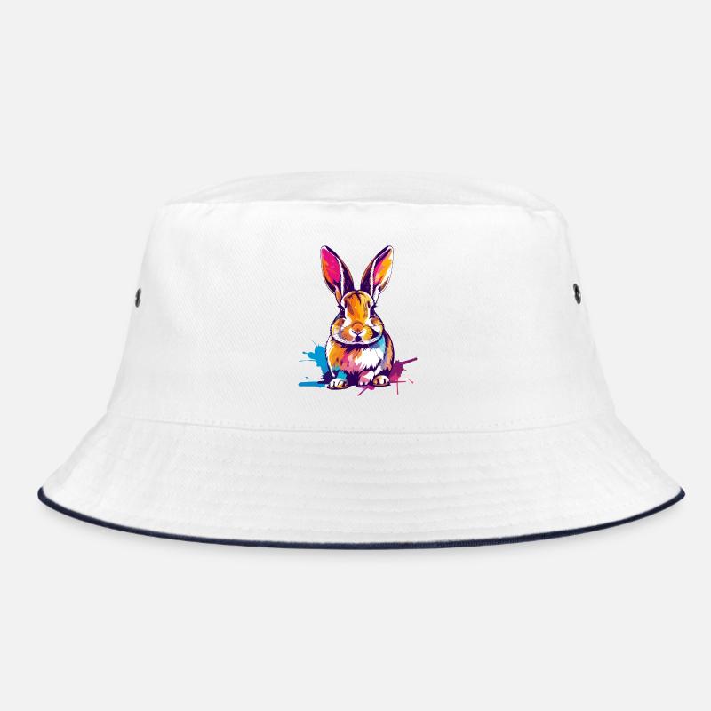 Lapin coloré en aquarelle Éclaboussures de couleur Bob