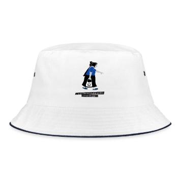 AJERŠEKA  - Bucket Hat - Weiß/Navy - Vorne