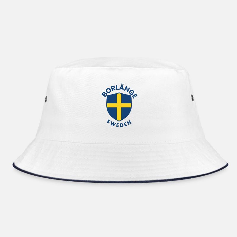 Borlänge-Schild: Schwedisches Flaggendesign Bucket Hat