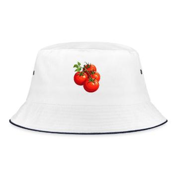 Tomatoes - Bucket Hat - white/navy - Front