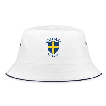 Västerås Sköld in Schweden - Bucket Hat - Weiß/Navy - Vorne