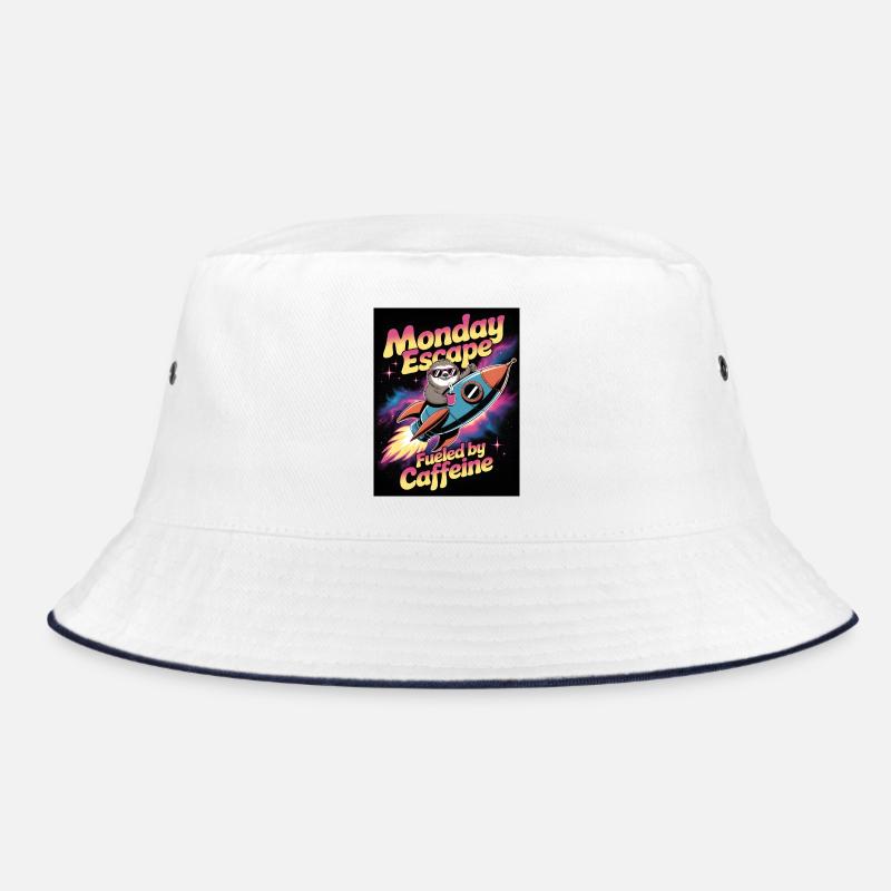 Monday Escape Sloth in Rocket Bucket Hat
