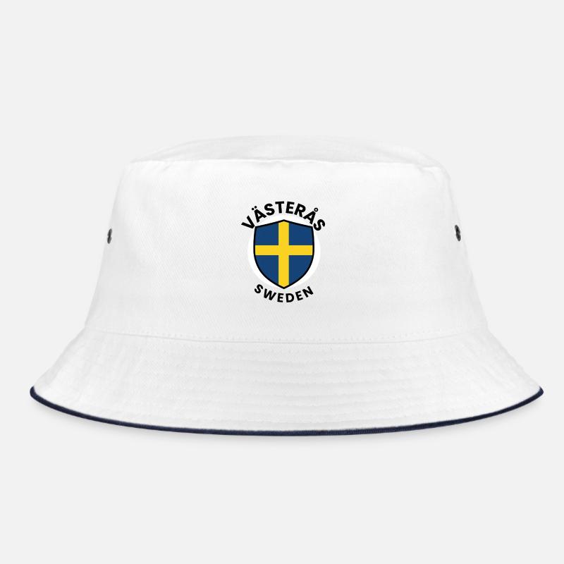 Swedish Flag Shield Emblem Bucket Hat