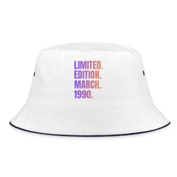 Limitierte Auflage März 1990 - Bucket Hat - Weiß/Navy - Vorne