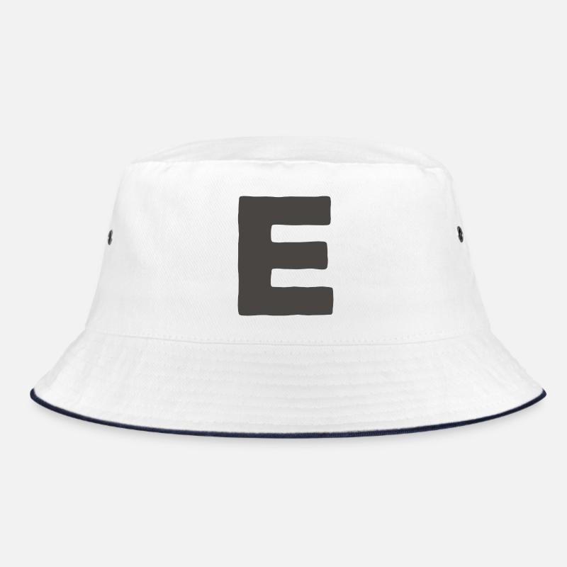 Minimaler Buchstaben E Fett Monogramm-Typografie Bucket Hat