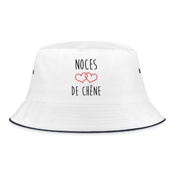 Eichenhochzeit 80 Jahre - Bucket Hat - Weiß/Navy - Vorne