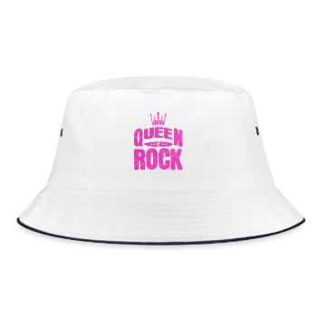 Reine du Rocher – Design Couronne Rose - Bob - blanc/marine - Devant