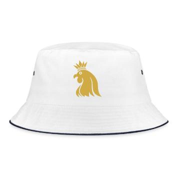 King of the Day - Bucket Hat - Weiß/Navy - Vorne
