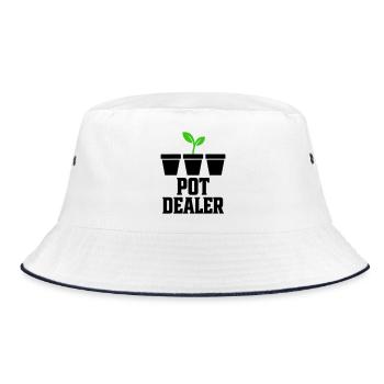 Green Hand Gardening Pots Dealer - Bucket Hat - white/navy - Front