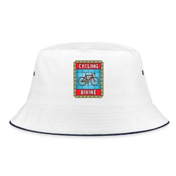 Cycling Stained Glass - Bucket Hat - white/navy - Front