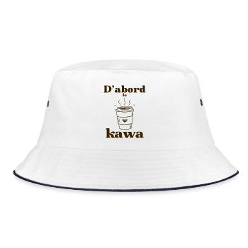 D’abord le kawa  - Bob - blanc/marine - Devant