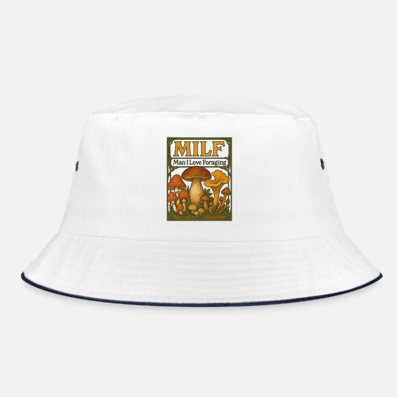 Mushroom Foraging Vintage Panel Bucket Hat