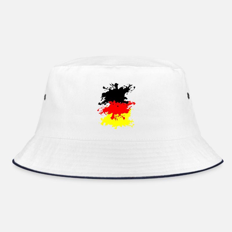 Germany Splash - Bucket Hat - white/navy
