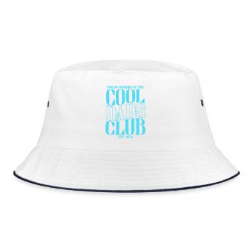 Cool Dads Club - Vatertag Papa Geschenk - Bucket Hat - Weiß/Navy - Vorne