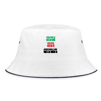 PRAY FOR GWADA - Bucket Hat - white/navy - Front