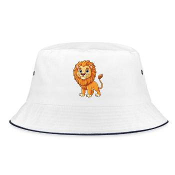 Süßer Löwe - Bucket Hat - Weiß/Navy - Vorne