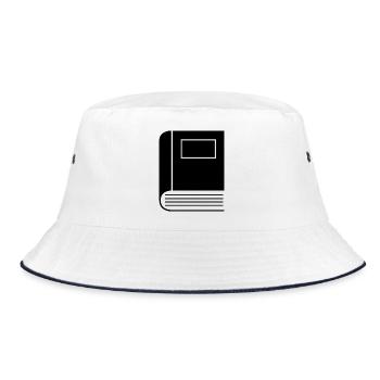 Closed book - Bucket Hat - white/navy - Front