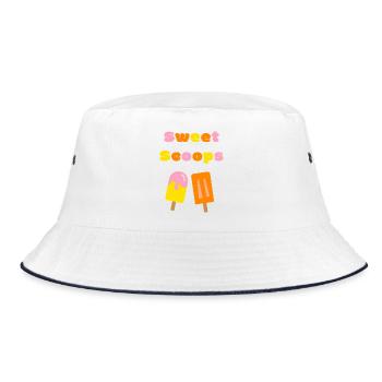 Sweet Scoops Pop Art  - Bucket Hat - white/navy - Front