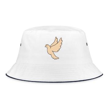 Dove of Peace Beige - Bucket Hat - white/navy - Front