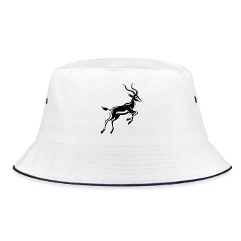 African impala - Bucket Hat - white/navy - Front