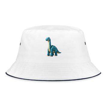 Pixel Brontosaurus - Bob - blanc/marine - Devant